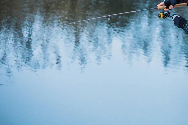 Pesca Truchas Lago Recreo Pesca — Foto de Stock