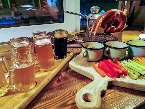 Beer Snacks Beautiful Pub — Stock Photo, Image