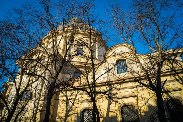 Muhteşem Kış Lviv Mimarisi Sokakları — Stok fotoğraf