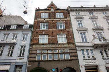 Kopenhag, Danimarka - 18 Temmuz 2019. Güzel Kopenhag mimarisi, Kopenhag 'da seyahat