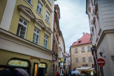 Güz Prag 'ın güzel sokakları ve mimarisi