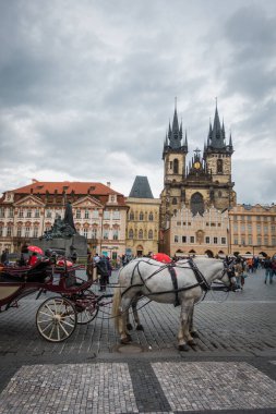 Güz Prag 'ın güzel sokakları ve mimarisi