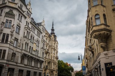 Güz Prag 'ın güzel sokakları ve mimarisi