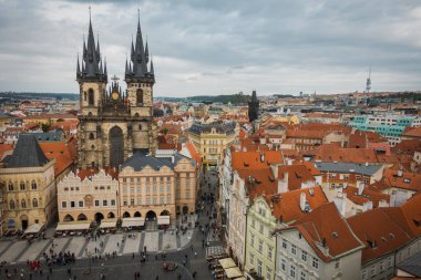 Prag, Çek Cumhuriyeti - 21 Eylül, Prag 'ın güzel sokakları ve mimarisi