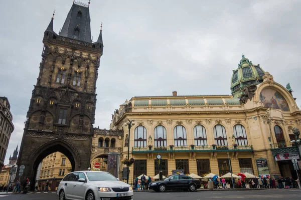 Schöne Straßen Und Architektur Des Herbstlichen Prag — Stockfoto