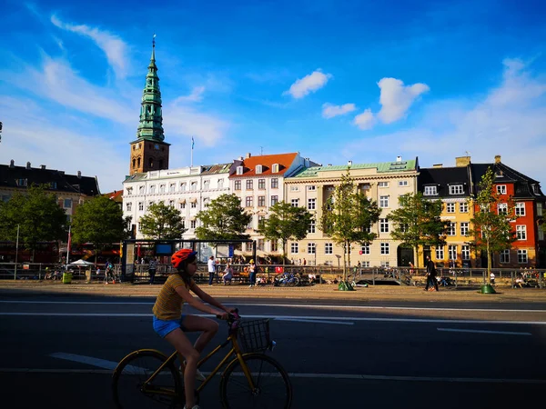 โคเปนเฮเกน เดนมาร กรกฎาคม 2019 ถนนท สวยงามของภ งการเด นทางโคเปนเฮเกน — ภาพถ่ายสต็อก