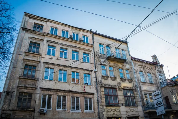 Leopoli Ucraina Gennaio 2019 Magnifica Architettura Invernale Lviv Strade — Foto Stock