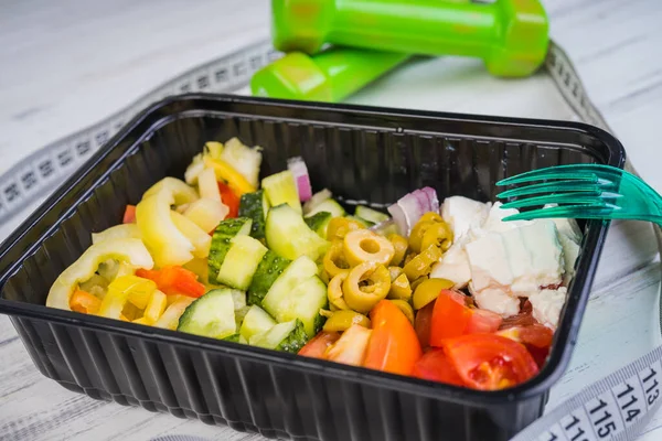 Gezond Eten Lunchbox Dieetconcept — Stockfoto