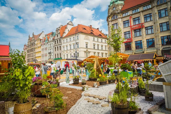 Wrocław Polska Czerwca 2019 Piękne Malownicze Centrum Wrocławia — Zdjęcie stockowe