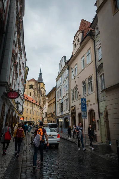 Krásné Ulice Architektura Podzimu Praha — Stock fotografie