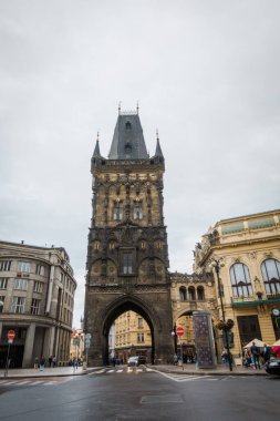 Güz Prag 'ın güzel sokakları ve mimarisi