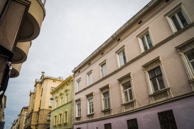 Muhteşem kış Lviv mimarisi ve sokakları