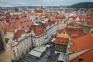 Prag, Çek Cumhuriyeti - 21 Eylül, Prag 'ın güzel sokakları ve mimarisi