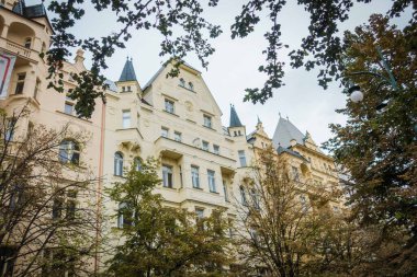 Güz Prag 'ın güzel sokakları ve mimarisi