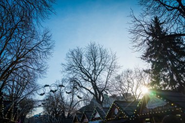 Muhteşem kış Lviv mimarisi ve sokakları