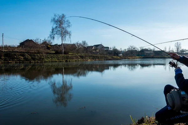 Angeln Angeln Auf Dem See — Stockfoto