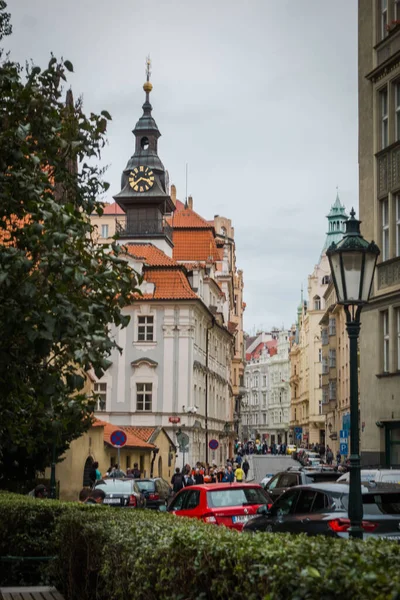 Vackra Gator Och Arkitektur Hösten Prag — Stockfoto