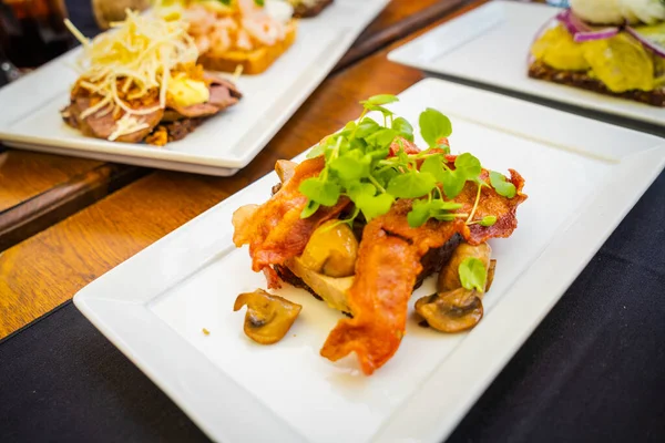 Tradisjonelle Danske Smørbrød Plate – stockfoto