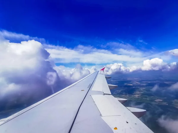 View Airplane Window Wing — Stock Photo, Image