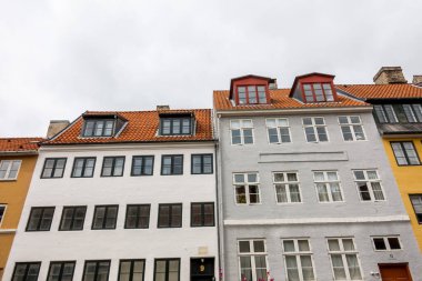 Kopenhag, Danimarka - 18 Temmuz 2019. Güzel Kopenhag mimarisi, Kopenhag 'da seyahat