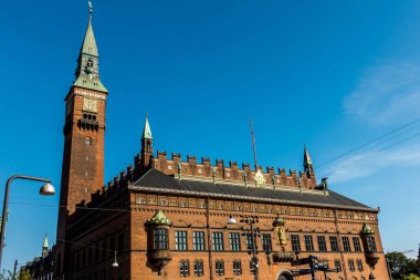 Kopenhag, Danimarka - 23 Temmuz 2019 Kopenhag Şehri, Danimarka, İskandinavya. Güzel bir yaz günü