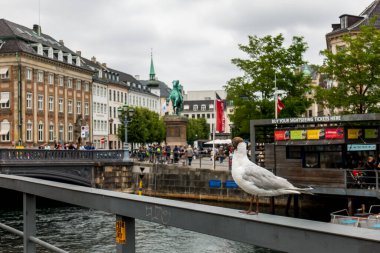Kopenhag, Danimarka - 23 Temmuz 2019. Kopenhag Şehri, Danimarka, İskandinavya. Güzel bir yaz günü
