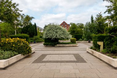 Kopenhag, Danimarka - 18 Temmuz 2019. Güzel Kopenhag mimarisi, Kopenhag 'da seyahat