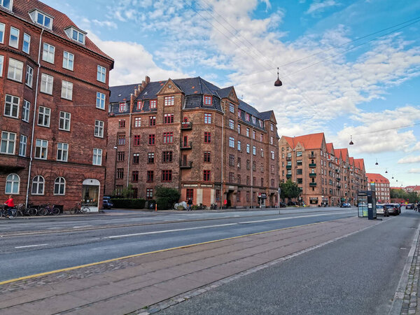 Copenhagen, Denmark - July 29, 2019. Copenhagen summer beautiful architecture travel background
