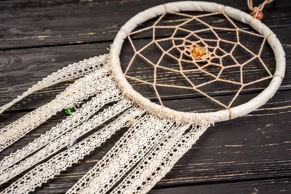 Dreamcatcher Fundo Arte Madeira — Fotografia de Stock