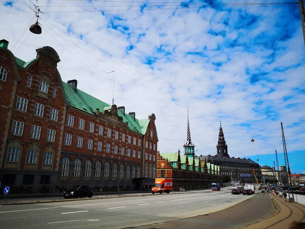 丹麦哥本哈根 2019年7月16日 具有哥本哈根旅行背景的漂亮街道 — 图库照片