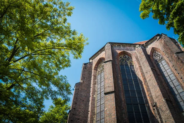 Wrocaw, Polonya - 15 Haziran 2019. Wroclaw 'ın güzel kiliseleri. 