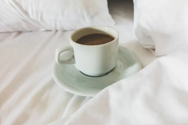 Kaffee Bett Hintergrund — Stockfoto