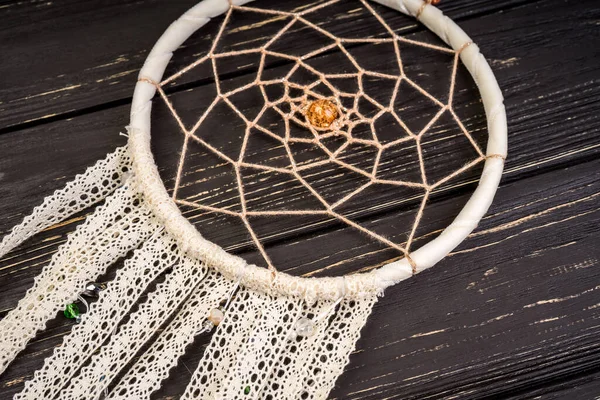 Dreamcatcher Fundo Arte Madeira — Fotografia de Stock