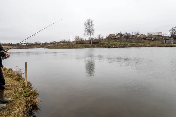 Pesca Lago Fondo Pesca — Foto de Stock