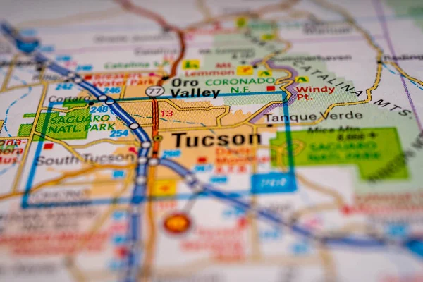 Tucson USA map travel background