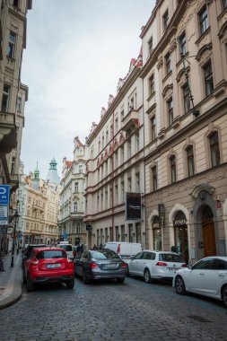 Güz Prag 'ın güzel sokakları ve mimarisi