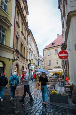 Prag, Çek Cumhuriyeti - 21 Eylül, Prag 'ın güzel sokakları ve mimarisi