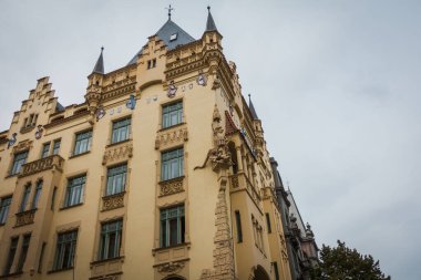 Güz Prag 'ın güzel sokakları ve mimarisi