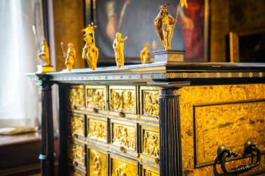 Kopenhag 'daki Rosenborg Kalesi' nin güzel odaları