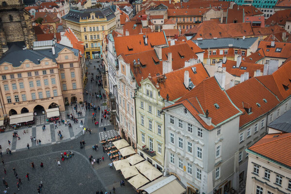 Prague, Czech Republic - September 21, Beautiful streets and architecture of autumn Prague