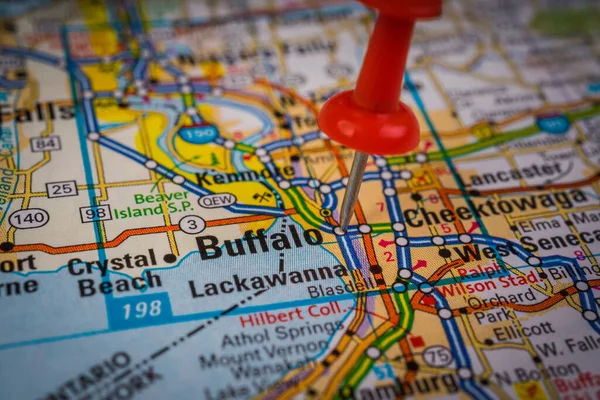 Buvol Mapě Usa Cestovní Pozadí — Stock fotografie