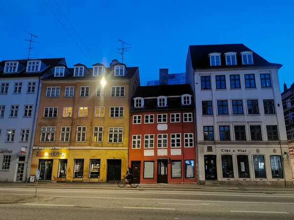 Kopenhag, Danimarka - 29 Temmuz 2019. Kopenhag yazı. Güzel mimari seyahat geçmişi.