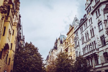 Güz Prag 'ın güzel sokakları ve mimarisi