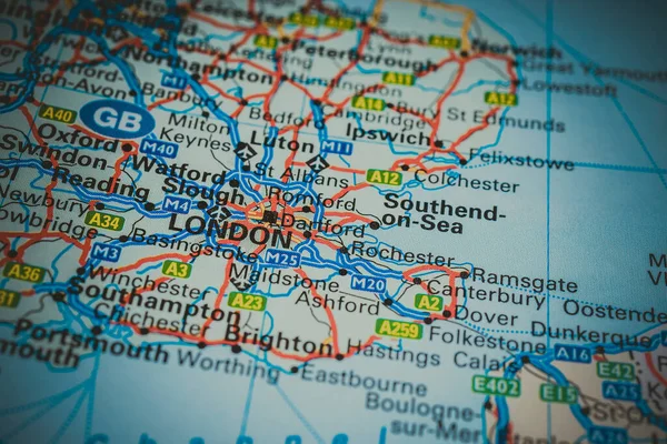 London Map Travel Background — Stock Photo, Image