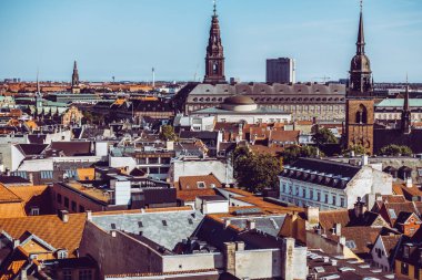 Kopenhag Şehri, Danimarka, İskandinavya. Güzel bir yaz günü