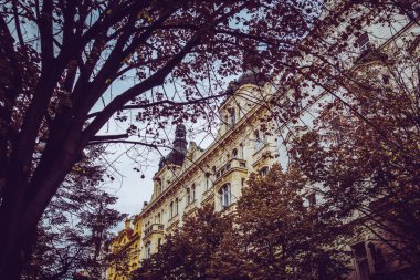 Güz Prag 'ın güzel sokakları ve mimarisi