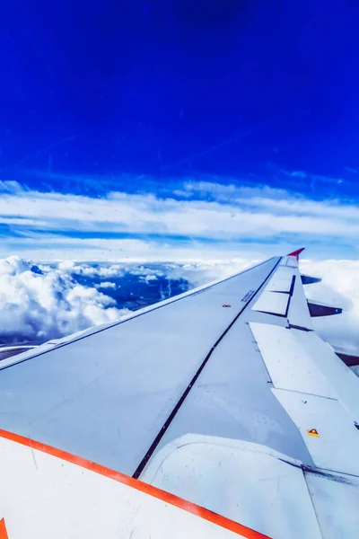 Vista Desde Ventana Del Avión Ala —  Fotos de Stock