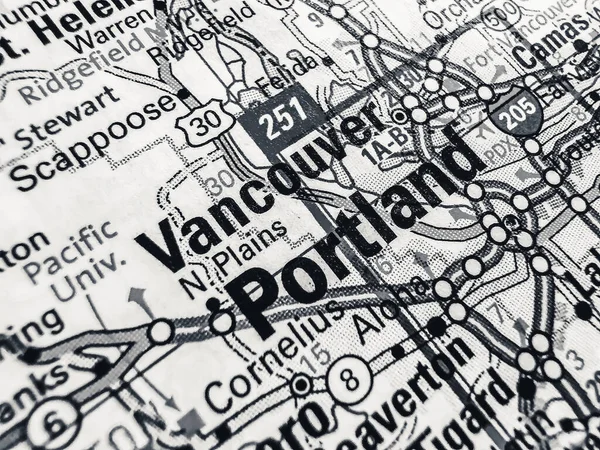 Portland Eua Mapa Fundo — Fotografia de Stock
