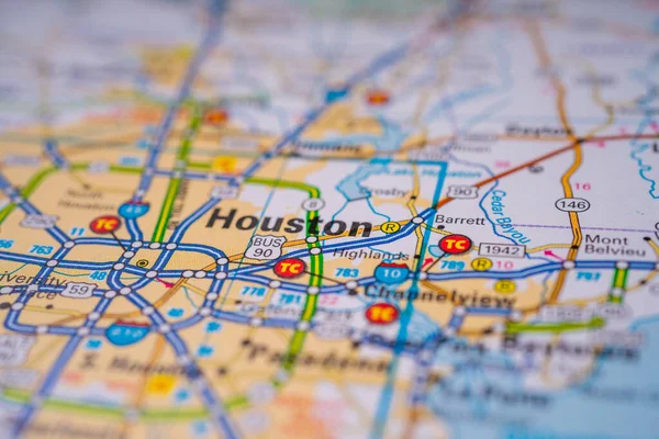 Houston Mapa Fondo — Foto de Stock