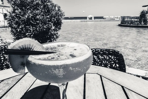 Schöne Terrasse Mit Blick Auf Das Meer Reise Hintergrund — Stockfoto